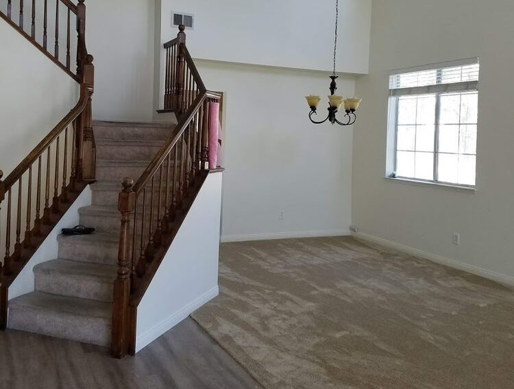 Freshly painted interior staircase by a professional painting company in Temecula, CA.
